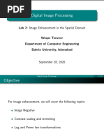 Digital Image Processing: Lab 2: Image Enhancement in The Spatial Domain