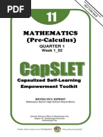 Mathematics (Pre-Calculus) : Capsulized Self-Learning Empowerment Toolkit