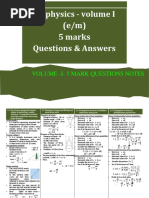 11 Physics - Volume I (E/m) 5 Marks Questions & Answers