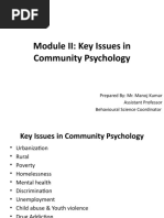 Module 2 - Key Issues in Community Psychology