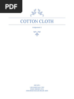 Assignment 6 - Cotton Cloth Industry in Pakistan