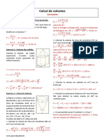 Correction Volumes Calcul 4ème Exercices Corrigés