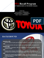 TOYOTA Recall Program