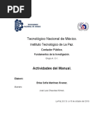 Manual de Actividades. Fundamentos de Investigación