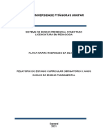 Relatório de Estagio Supervisionado Ii: Anos Finais Do Ensino Fundamental