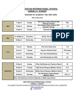 NPIS Calendar 2021-2022