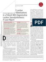 Clinical Utility of Lumbar Anteroposterior Mobilizations in A Patient With Degenerative Lumbar Spondylolisthesis: A Case Report