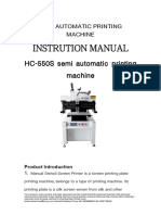 Instrution Manual: HC-550S Semi Automatic Printing Machine