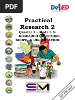 Practical Research 2: Quarter 1 - Module 5: Research Questions, Scope, & Delimitation