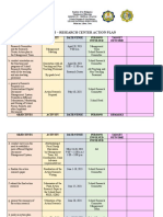 Lnhs - Research Center Action Plan: Objectives Activity Date/Venue Persons Involved Target Outcome