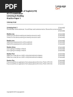 LTE A1-C2 PP1 - Listening Script