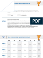 Half Marathon Training Plan 21.1 Beginner - KM