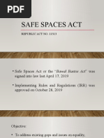 Powerpoint Presentation of Safe Spaces Act RA 11313