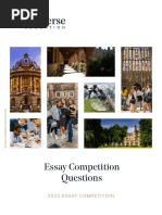 Essay Competition 2022 Questions