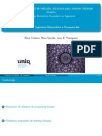 Tema 10 - Problemas de Métodos Iterativos para Resolver Sistemas Lineales