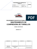 Procedimiento para Mantenimiento Preventivo Del Compresora