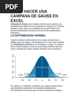 Cómo Hacer Una Campana de Gauss en Excel