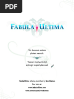 Fabula Ultima Danzatore Playtest ITA (26 Luglio 2021)