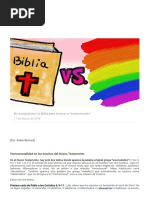 Biblia y Homosexualidad