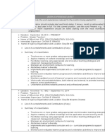 CS Form No. 212 Attachment Work Experience Sheet