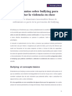 28 Preguntas Sobre Bullying para Detectar La Violencia en Clase