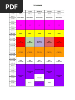 Fifth Grade Weekly Schedule 1