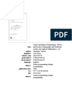 (Monographs and Textbooks in Pure and Applied Mathematics) Gerard Sierksma - Linear and Integer Programming - Theory and Practice-CRC Press (2001)