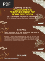 Learning Module 3: Frameworks and Principles Behind Our Moral Disposition