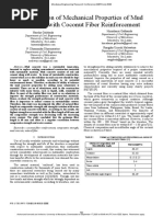Investigation of Mechanical Poperties of Mud Concrete With Coconut Fiber Reinforcement