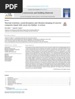 Thermal Resistivity, Sound Absorption and Vibration Damping of Concrete