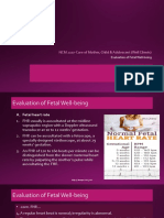 Evaluation of Fetal Well Being