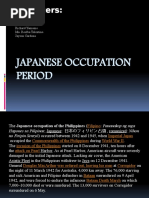 Japanese Occupation Period