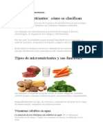 Clasificacion de Micronutrientes