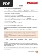 Writing Unit 8 - Answer Key