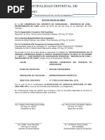 Acta de Inicio y Entrega Terreno Carapongo