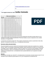 Tabla Psicrometrica TBH y TBS