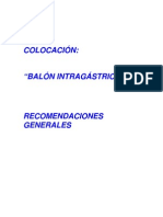 Alimentacion en Balon Gastrico