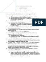 Guía Ejercicio Segundo Corte Termodinámica 2 Semestre