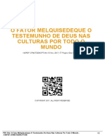 O Fator Melquisedeque o Testemunho de Deus Nas Aws