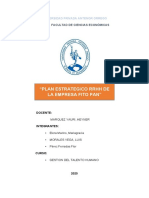 Plan Estrategico de Recursos Humanos Fitopan