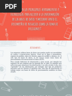 ¿Cuáles Son Las Principales Herramientas y Tecnologías para Acceder A La Información de Las Bases de Datos y Mejorar Tanto El Desempeño de Negocios Como La Toma de Decisiones?