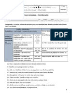 Ficha de Revisão-Orações Coordenadas e Subordinadas-9º