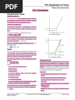 PTC Explanation of Terms PTC Thermistors: Vishay Bccomponents