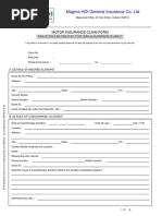 Magma HDI General Insurance Co. LTD: Motor Insurance Claim Form