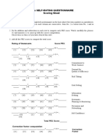 Pecs Self-Rating Questionnaire Scoring Sheet: Instructions