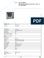 Ficha Técnica Del Producto: Centro de Carga Qo Int Ppal. 100 A, 1F. 3H 12Sp Nema 1