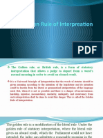 Golden Rule of Interpreation