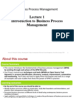 Introduction To Business Process Management