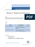 Module 2. Respecting Differences: Home Health Aide Training