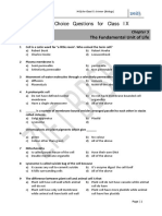 Page From MCQ For Class Ix - Science Biology Ziet-Bbsr